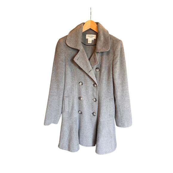 Helene Berman London Women’s Wool Blend Coat Size M Gray Double Breasted - Picture 6 of 11